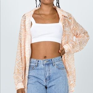 Princess Polly Ziggy Shirt Orange